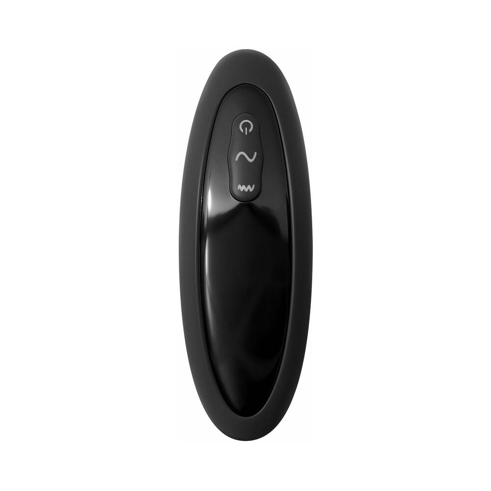Pipedream Anal Fantasy Elite Collection Rechargeable Vibrating Silicone P-Motion Massager Black - Fantasies Boutique