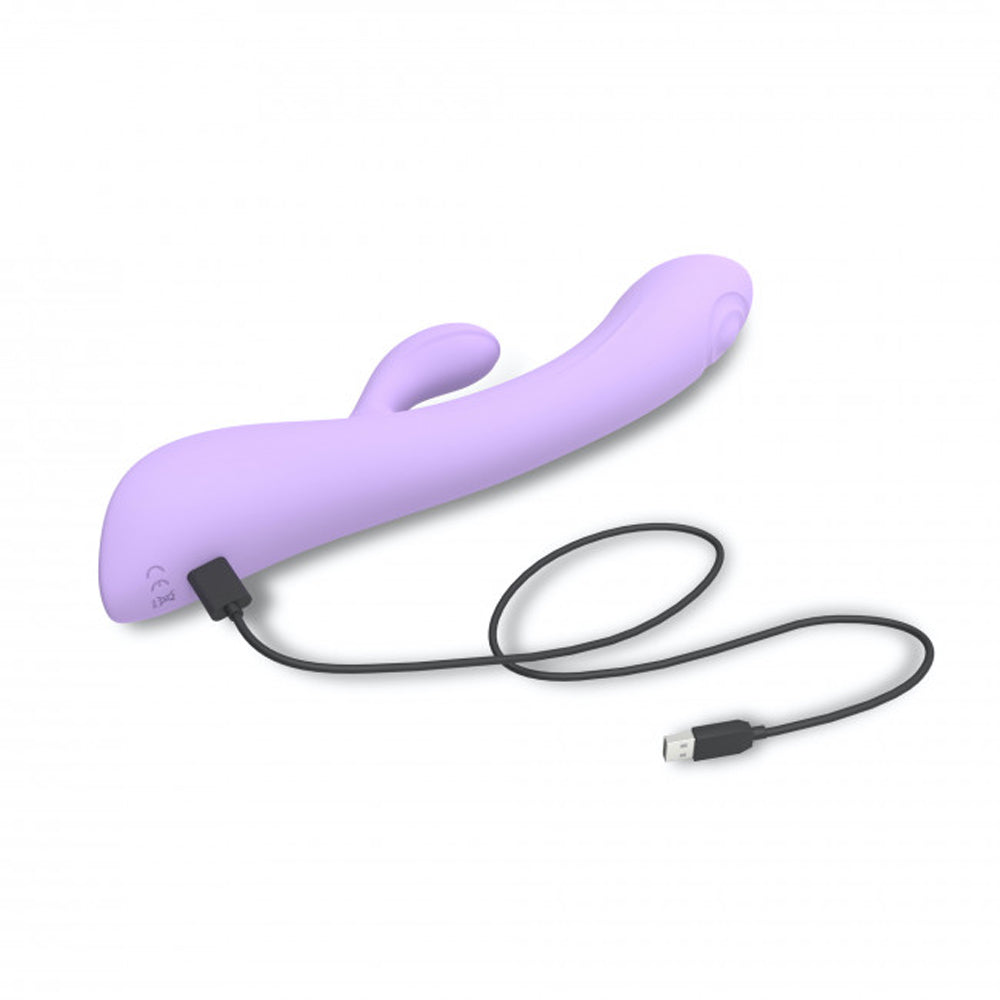 Love to Love Bunny & Clyde Rechargeable Tapping Rabbit Silicone Vibrator Viva Mauve - Fantasies Boutique