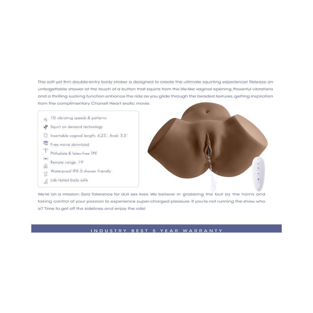Zero Tolerance Squirt For Me Chanell Heart Movie & Realistic Squirting Stroker