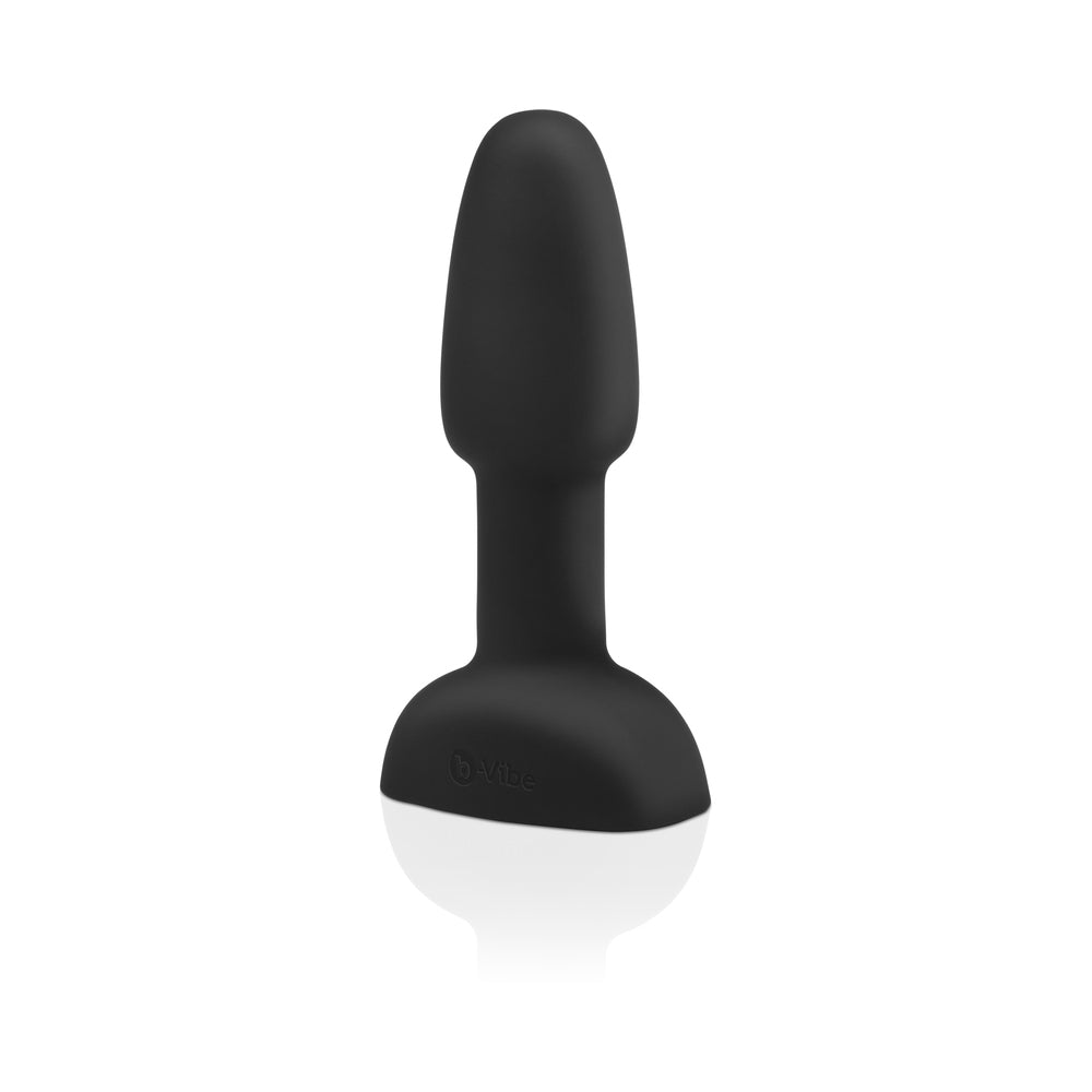 b-Vibe Rimming Petite Rotating and Vibrating Remote Control Plug Black - Fantasies Boutique