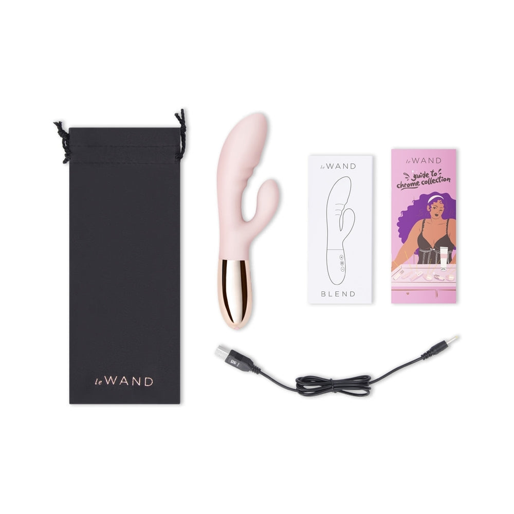 Le Wand Blend Rechargeable Double-Motor Silicone Rabbit Vibrator Rose Gold - Fantasies Boutique