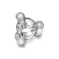 OxBalls Heavy Squeeze Weighted Squeeze Ballstretcher With 3 Stainless Steel Weights Clear - Fantasies Boutique