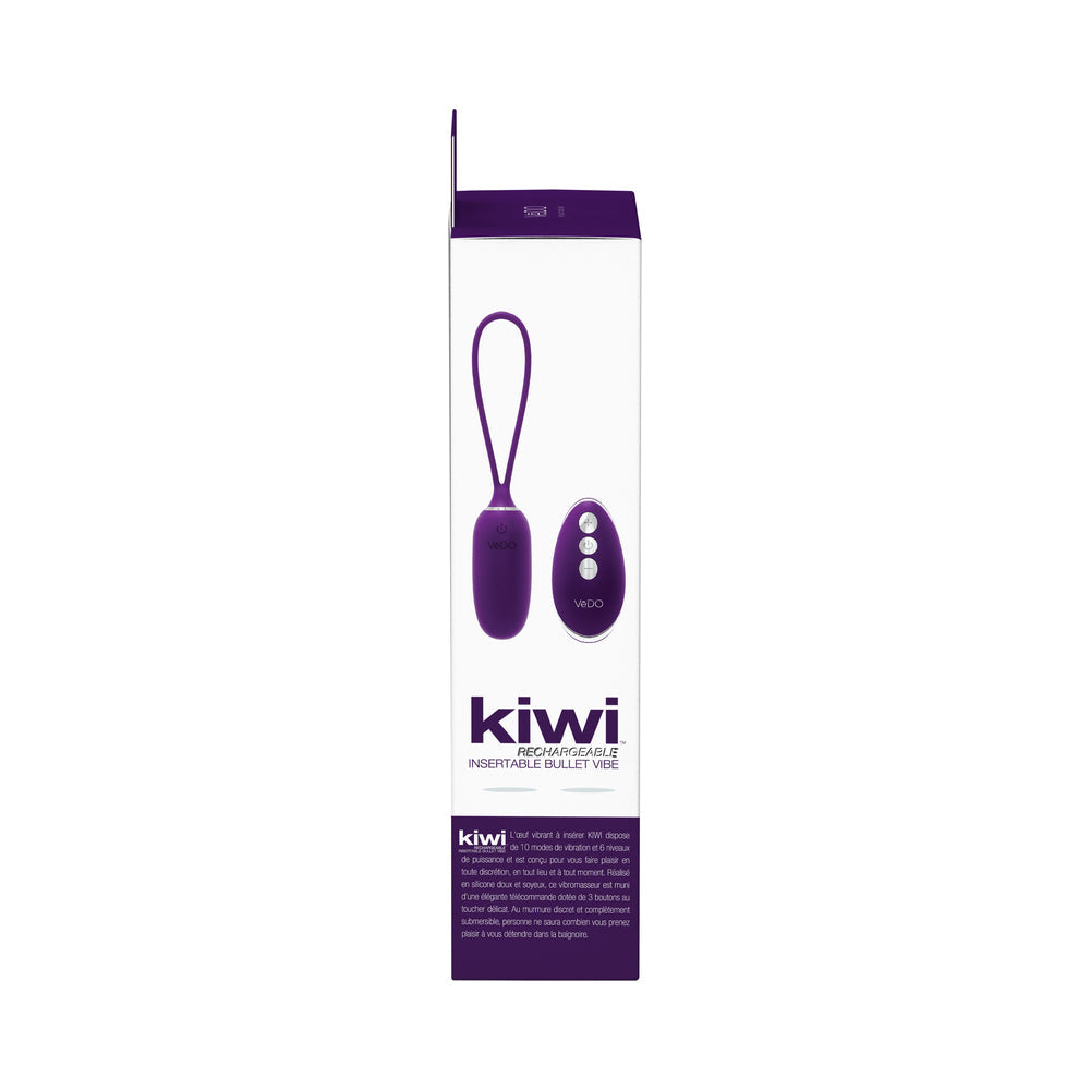 Vedo Kiwi Rechargeable Insertable Bullet Deep Purple - Fantasies Boutique