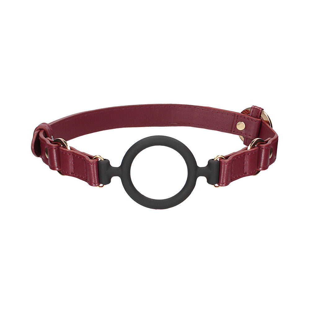 Ouch! Halo Adjustable Silicone Ring Gag Burgundy - Fantasies Boutique