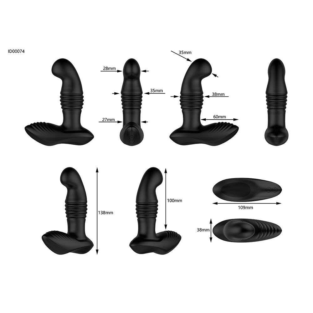 Nexus Thrust Prostate Edition Thrusting Vibrating Prostate and Perineum Massager Black - Fantasies Boutique