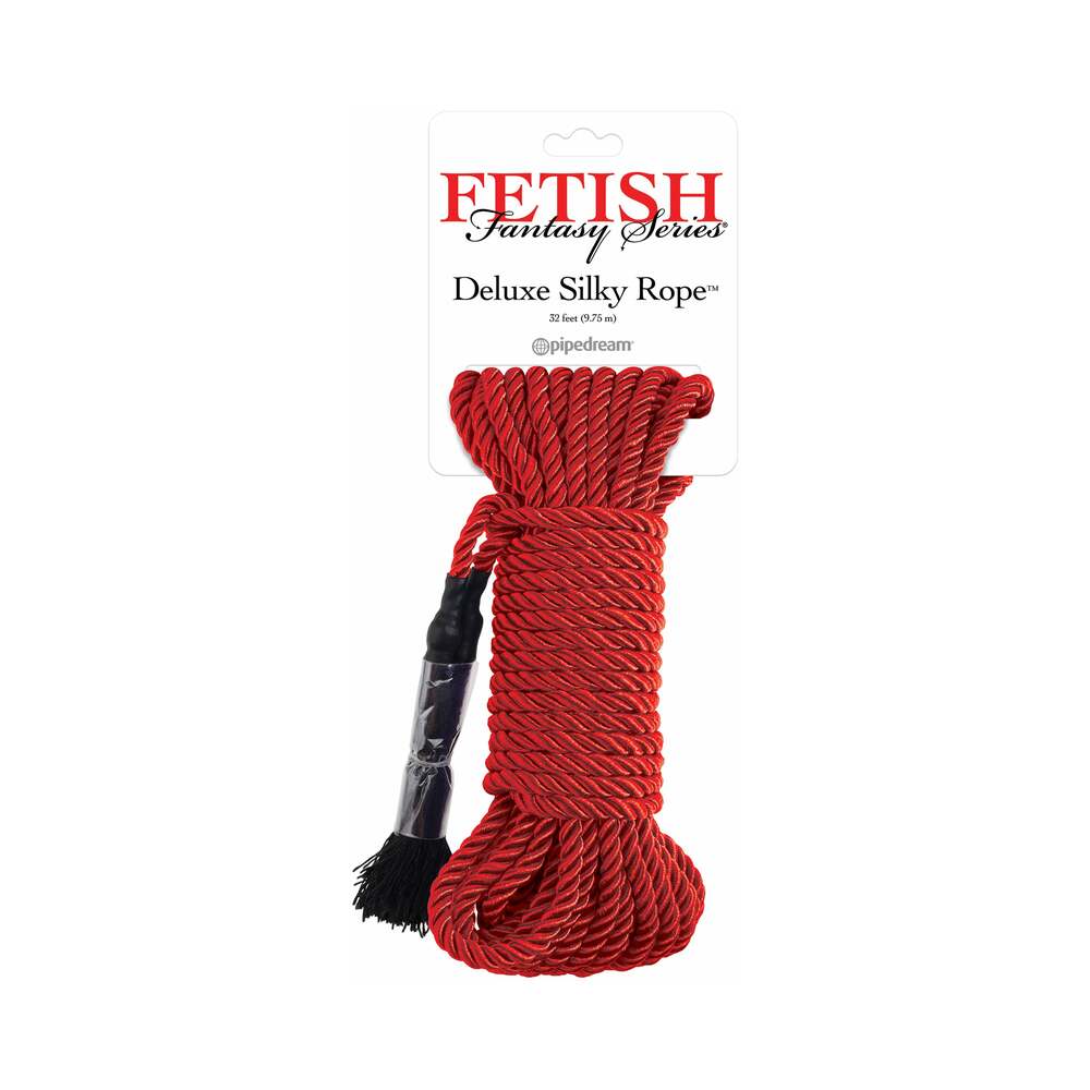 Fetish Fantasy Series Deluxe Silk Rope 9.75 m / 32 ft. Red - Fantasies Boutique