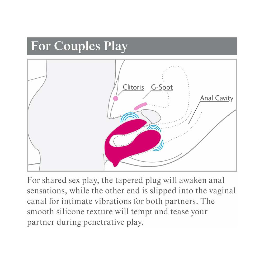 3Some Double Ecstasy Dual Stimulation Silicone Vibrator Red - Fantasies Boutique