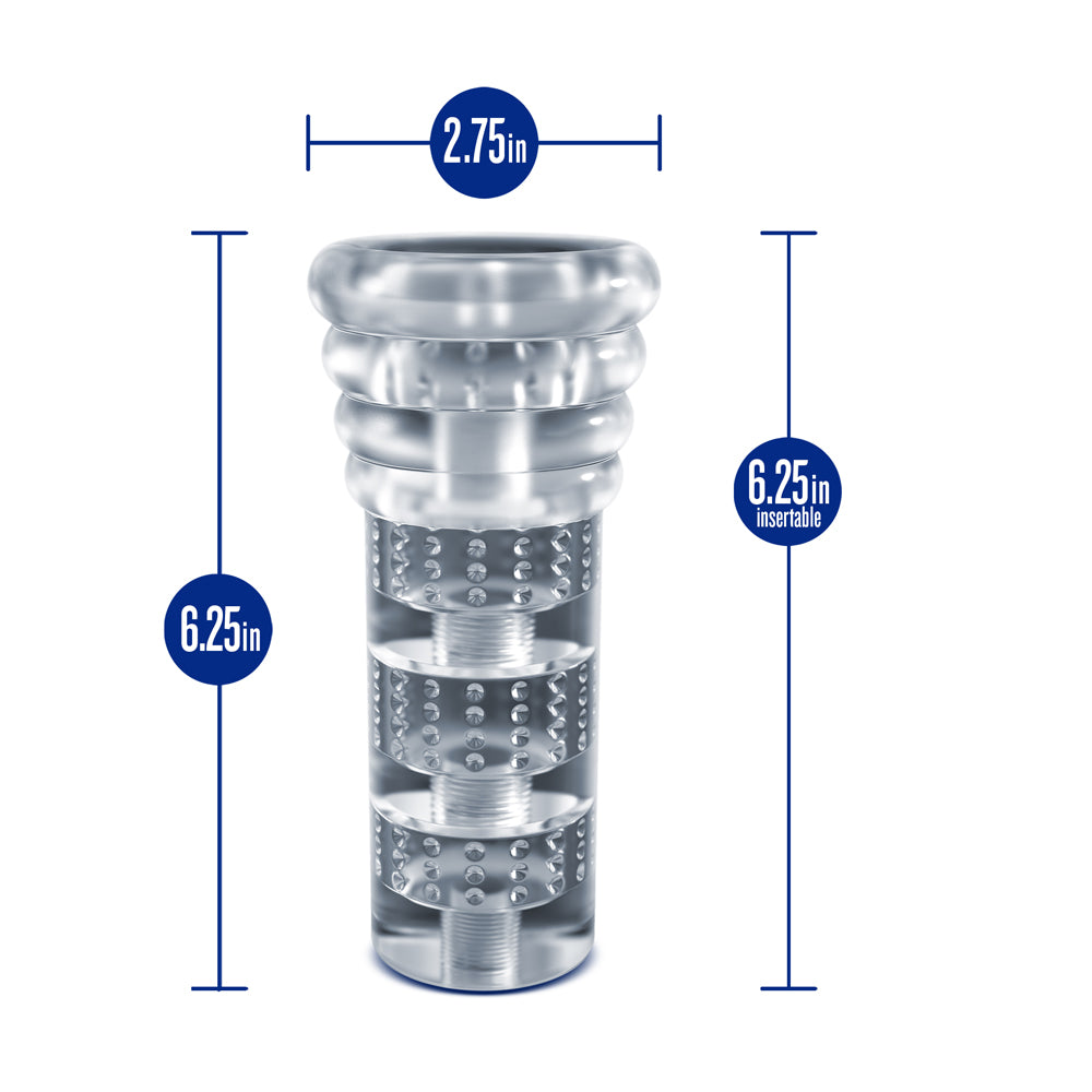 RIZE! Luz Glow in the Dark Self-Lubricating Stroker Clear - Fantasies Boutique