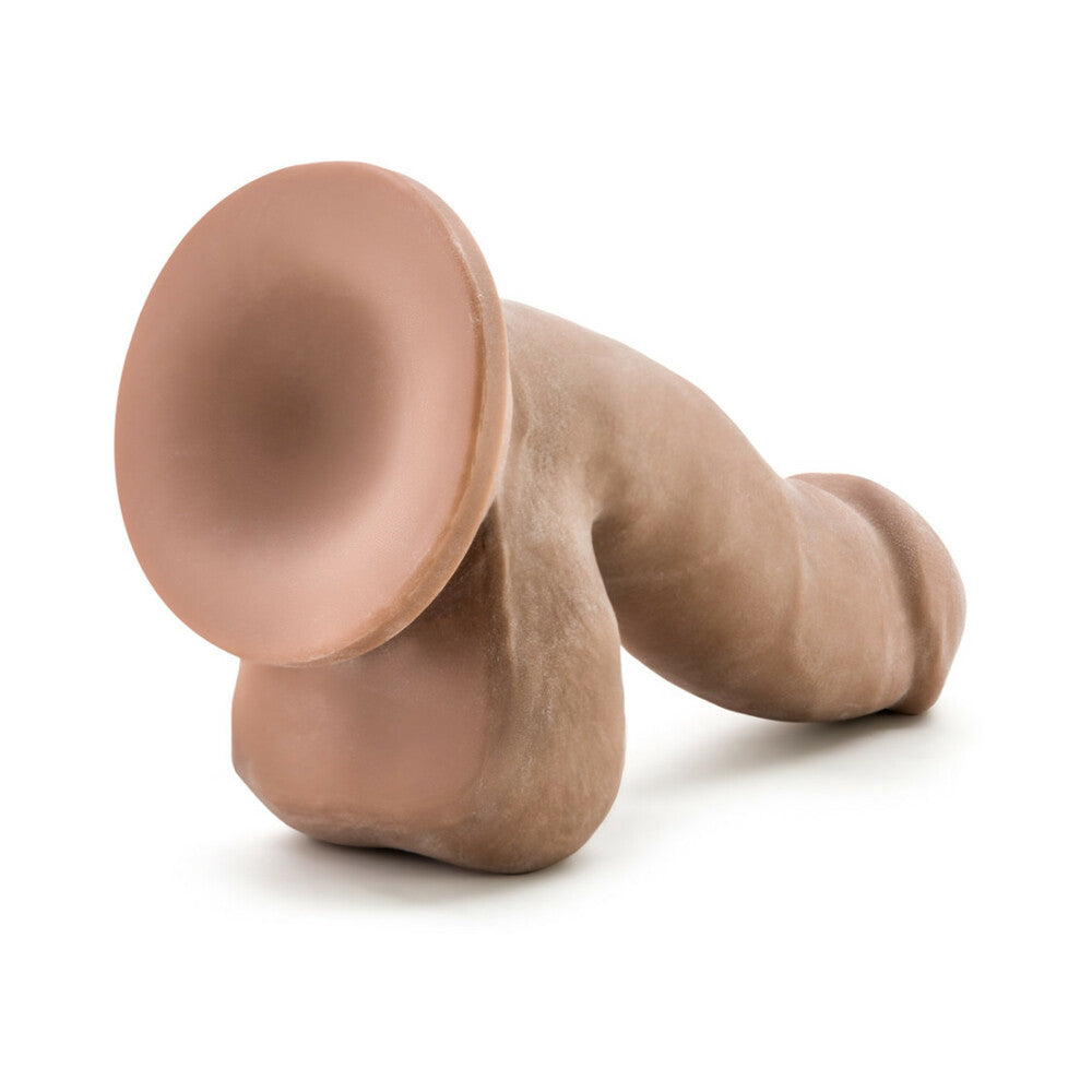 Au Naturel 6.5 in. Posable Dual Density Dildo with Balls Tan - Fantasies Boutique