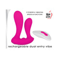 Adam & Eve Rechargeable Remote-Controlled Silicone Dual Entry Vibrator Pink - Fantasies Boutique