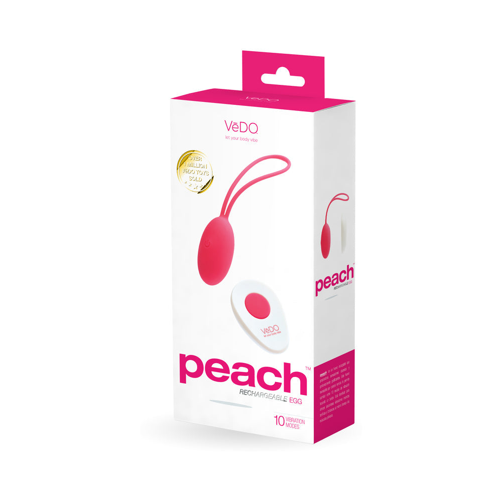 VeDO Peach Rechargeable Egg Vibe - Foxy Pink - Fantasies Boutique