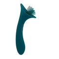 Playboy True Indulgence Rechargeable Dual Ended Silicone Flicking Vibrator Deep Teal - Fantasies Boutique
