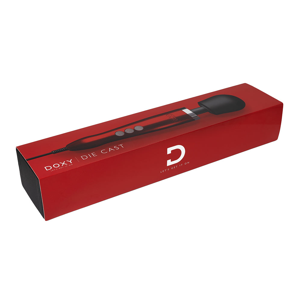 Doxy Die Cast Wand Vibrator Red - Fantasies Boutique