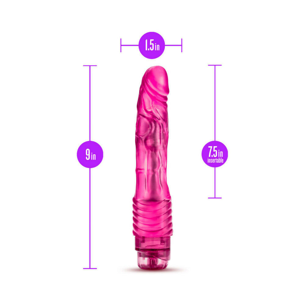 B Yours Vibe 2 Realistic 9 in. Vibrating Dildo Pink - Fantasies Boutique