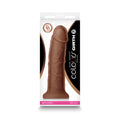 Colours Dual Density Girth 7 in. Dildo Brown - Fantasies Boutique