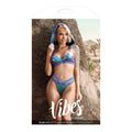 Fantasy Lingerie Vibes Plur Holographic Bralette with Removable Hood & Panty Aqua Holo M/L - Fantasies Boutique