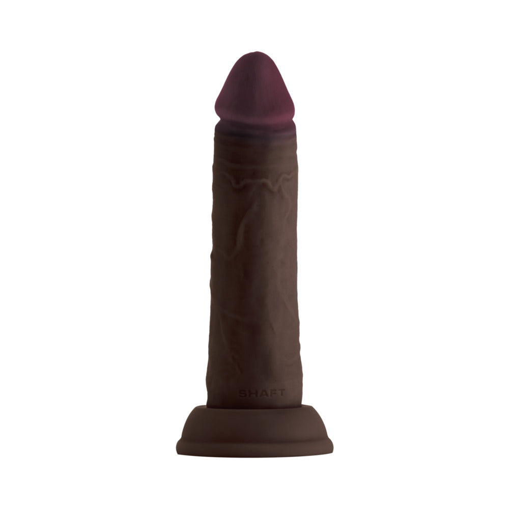 Shaft Model J: 6.5 in. Dual Density Silicone Dildo Mahogany - Fantasies Boutique