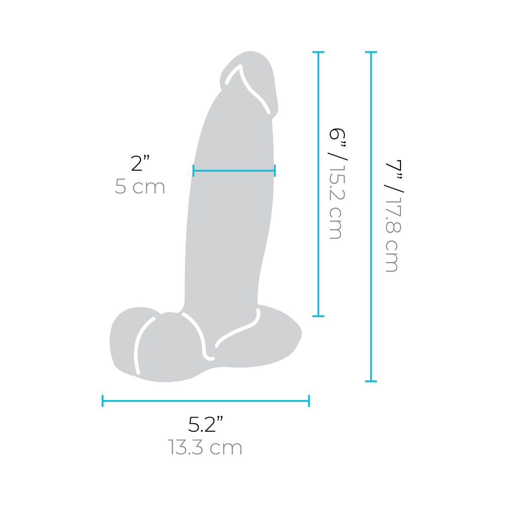 b-Vibe Slipskin Realistic Silicone Dildo 7 in. Girthy Cream
