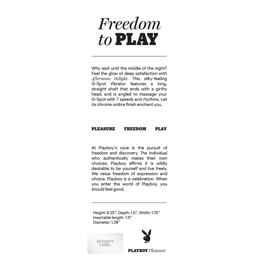 Playboy Afternoon Delight Rechargeable G-Spot Vibrator Ombre - Fantasies Boutique
