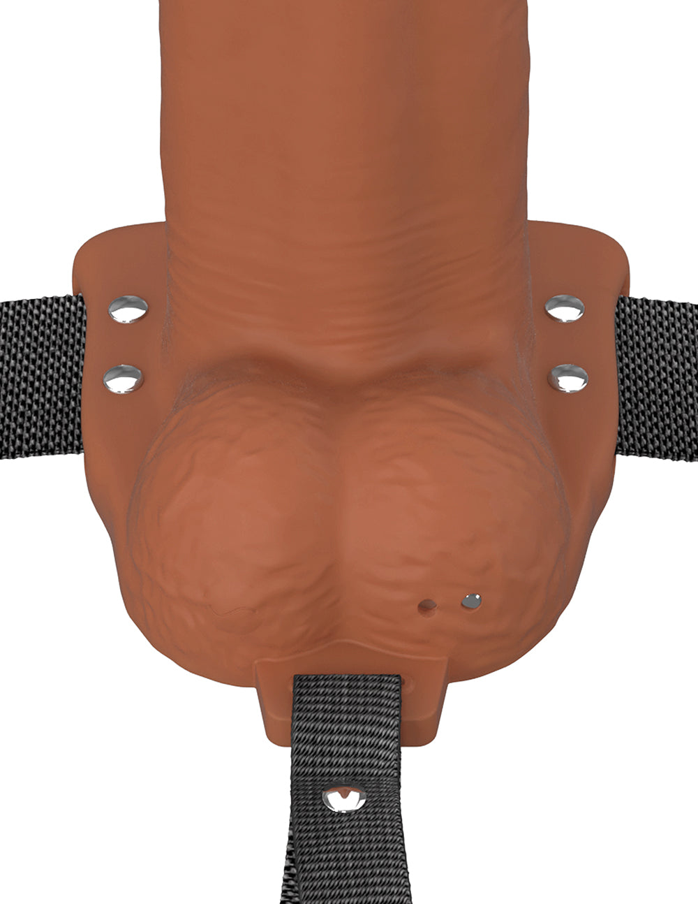 Fantasy X-Tensions Elite Vibrating Hollow Silicone Strap-On 7 in. Brown