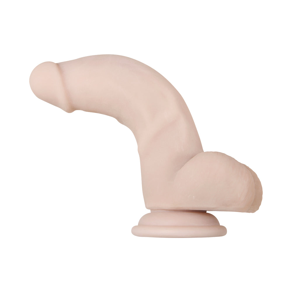 Evolved Real Supple Poseable 7 in. Realistic Dildo With Balls Beige - Fantasies Boutique