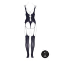 Le Desir Shade Elara VII Bodystocking with Open Cups Black O/S - Fantasies Boutique