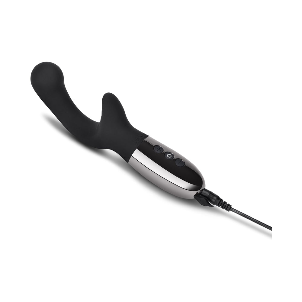 Le Wand XO Rechargeable Double-Motor Wave Silicone Dual Stimulation Vibrator Black - Fantasies Boutique