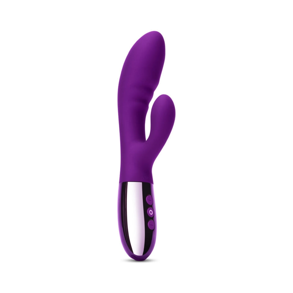 Le Wand Blend Rechargeable Double-Motor Silicone Rabbit Vibrator Dark Cherry - Fantasies Boutique