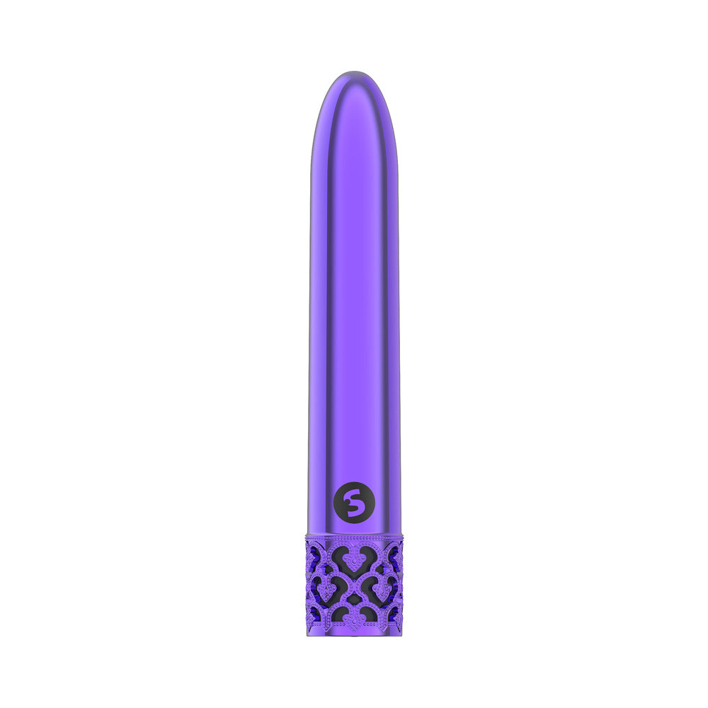 Royal Gems Shiny Rechargeable ABS Bullet Vibrator Purple