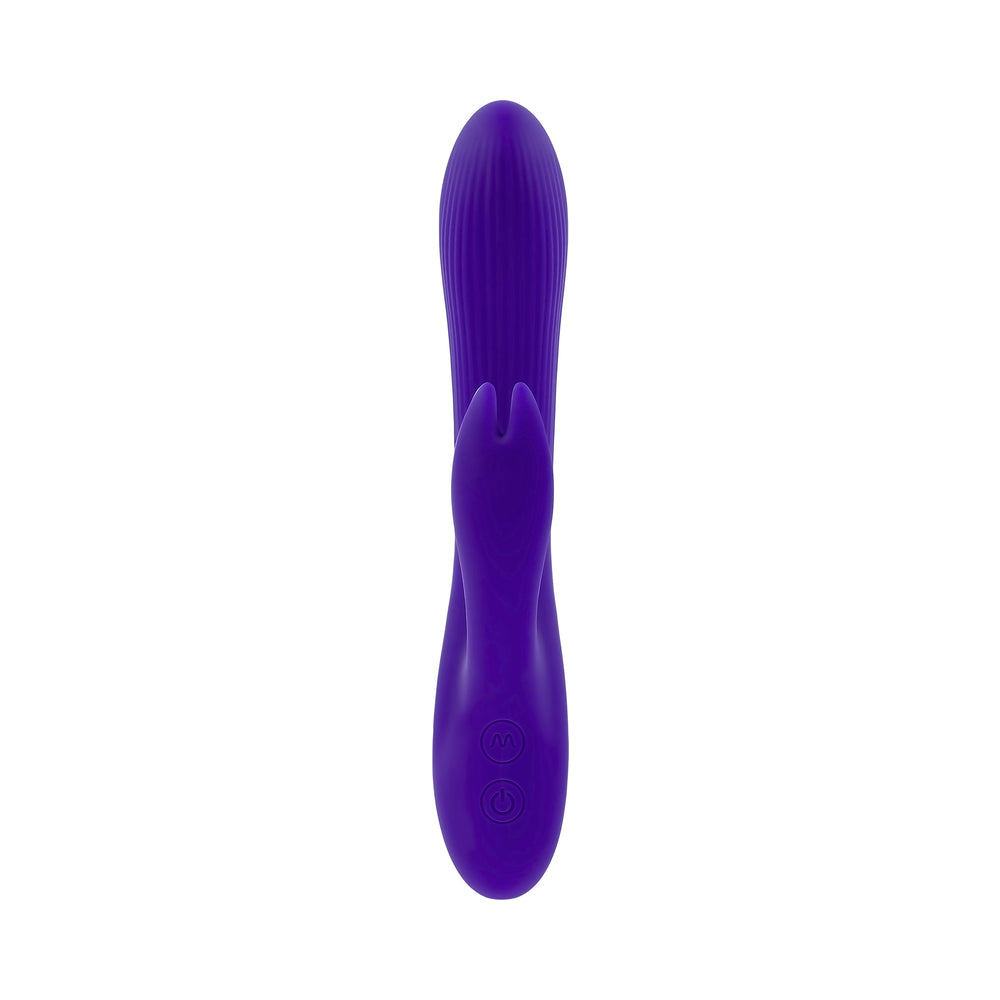Selopa Poseable Bunny Rechargeable Dual Stimulator Silicone Purple - Fantasies Boutique