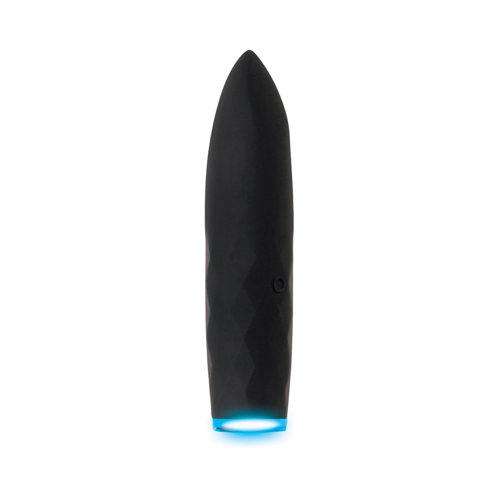 Evolved On The Spot Light-Up Rechargeable Silicone Bullet Vibrator Black - Fantasies Boutique