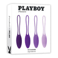 Playboy Put In Work 4-Piece Silicone Kegel Balls Set Acai Ombre - Fantasies Boutique