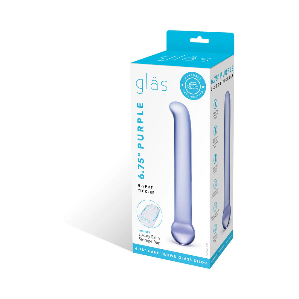 Glas 6.75 in. Purple G-Spot Tickler Glass Dildo - Fantasies Boutique