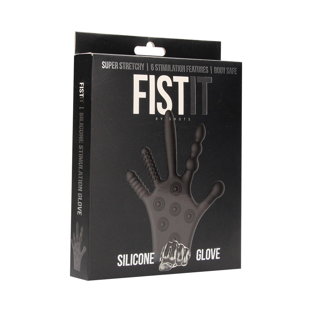 Shots Fist It Silicone Stimulation Glove Black - Fantasies Boutique