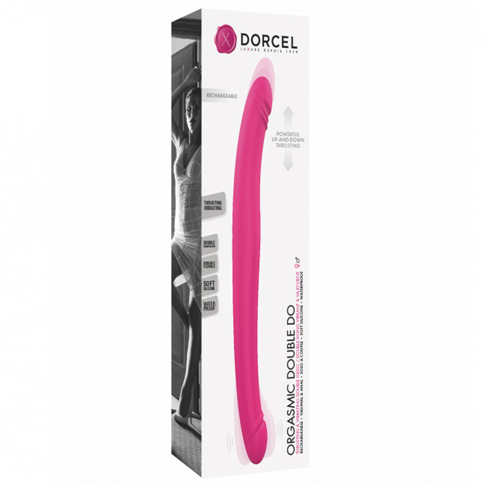 Dorcel Orgasmic Double Do Rechargeable Thrusting & Vibrating Double Dildo Pink - Fantasies Boutique