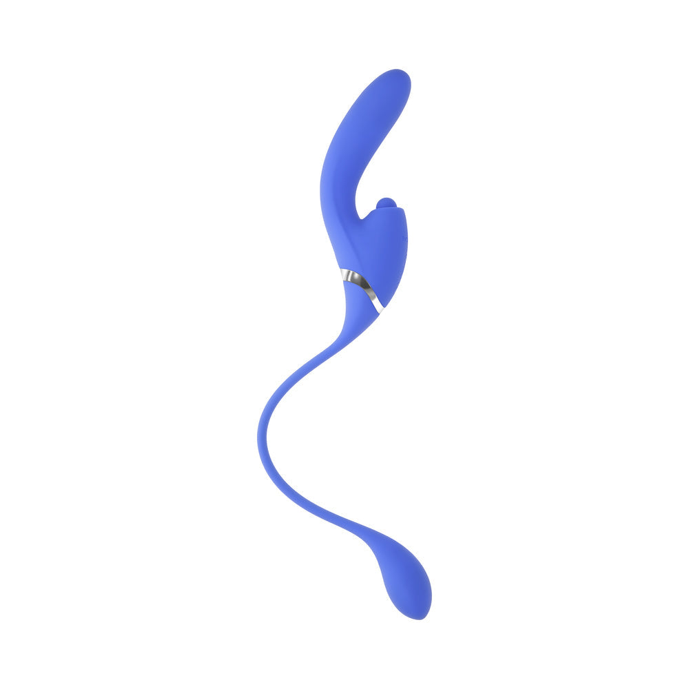 Evolved All In Rechargeable Dual Vibrating Tapping Vibe Silicone Blue