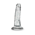 Naturally Yours 5.5 in. Glitter Dong Realistic Dildo Sparkling Clear - Fantasies Boutique
