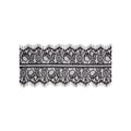 Ouch! Black & White Lace Mask With Elastic Straps Blindfold Black