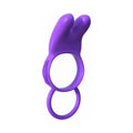 Pipedream Fantasy C-Ringz Silicone Vibrating Twin Teazer Rabbit Ring With Ears Purple