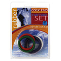 Spartacus Cock Ring Rainbow Set (4 Rubber Cock Rings) - Fantasies Boutique