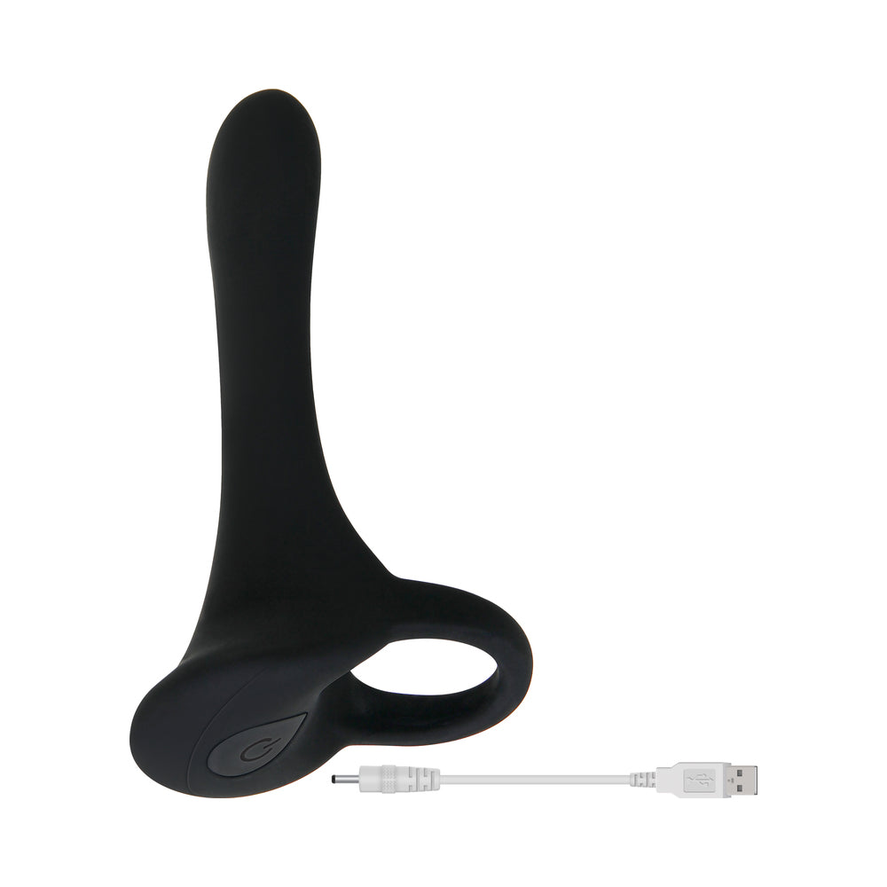 Zero Tolerance Cock Armor Rechargeable Vibrating Silicone Cock Sheath Black - Fantasies Boutique