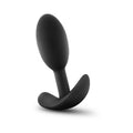 Blush Anal Adventures Platinum Silicone Weighted Vibra Slim Plug Small Black - Fantasies Boutique