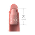 Fantasy X-tensions Elite 9 in. Silicone Mega Extension Sleeve 3 in. Vibrating Beige - Fantasies Boutique