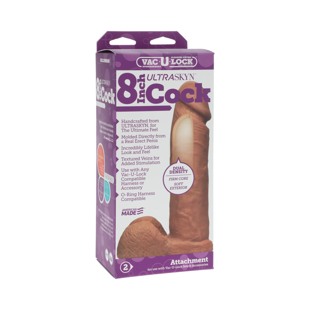 Vac-U-Lock - 8-Inch ULTRASKYN Cock Brown - Fantasies Boutique