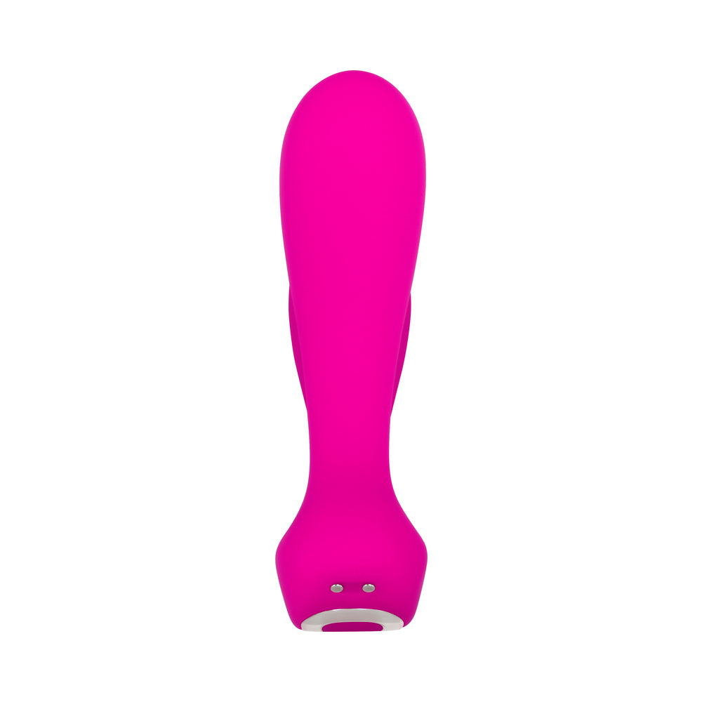 Adam & Eve Rechargeable Remote-Controlled Silicone Dual Entry Vibrator Pink - Fantasies Boutique