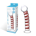 Glas 8 in. Mr. Swirly Glass Dildo - Fantasies Boutique