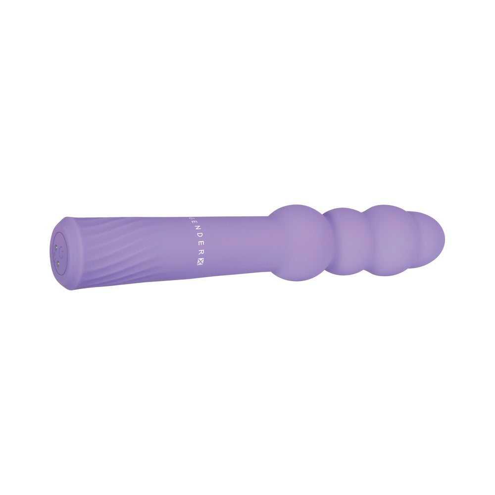 Gender X Bumpy Ride Rechargeable Flexible Silicone Beaded Vibrator Purple - Fantasies Boutique