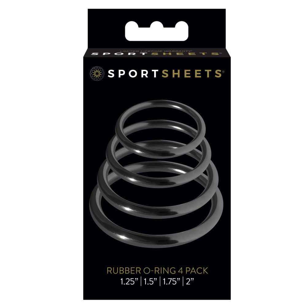 Sportsheets Rubber O-Ring 4-Pack Black - Fantasies Boutique
