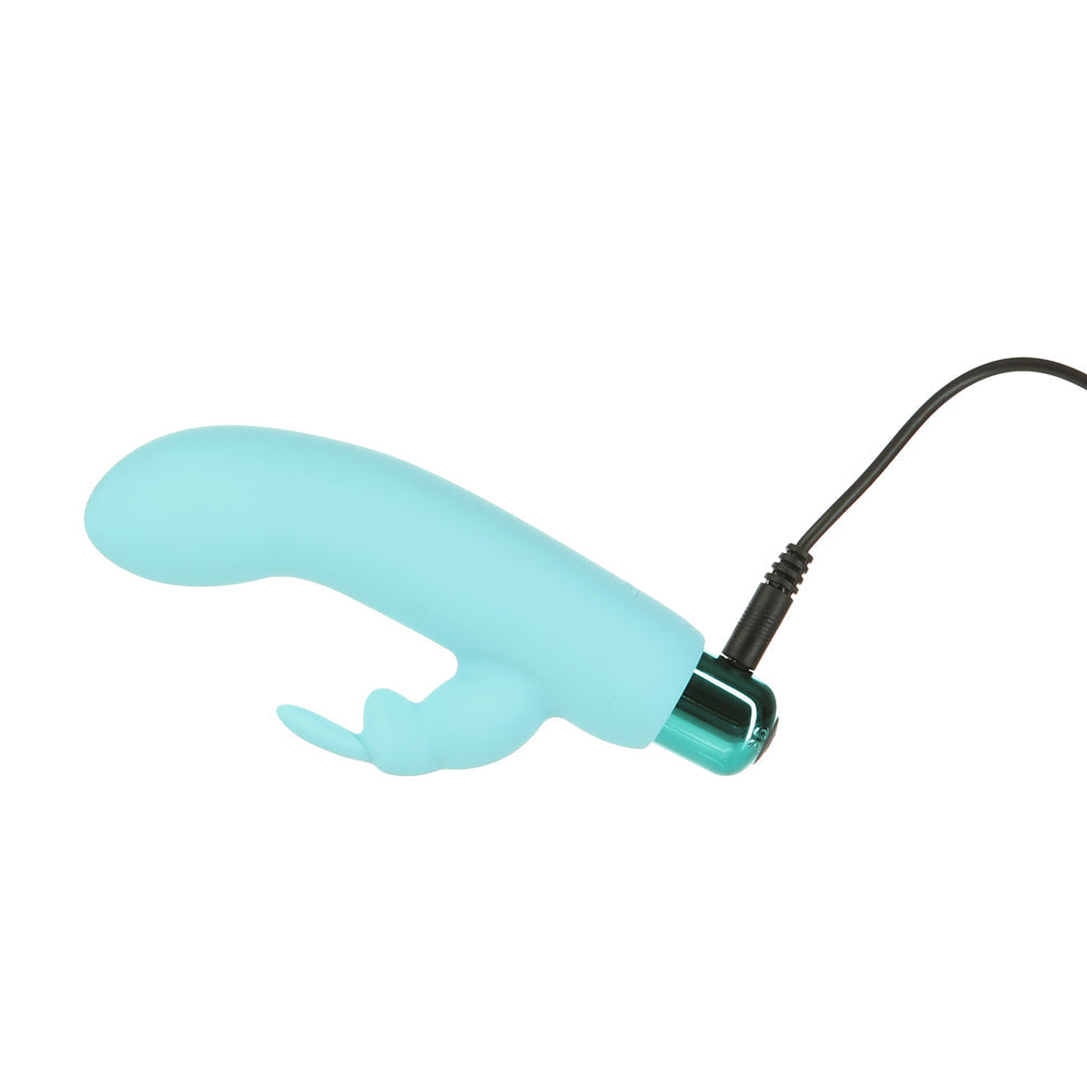Powerbullet Alice's Bunny Rechargeable Bullet Vibrator with Silicone Rabbit Sleeve Teal - Fantasies Boutique