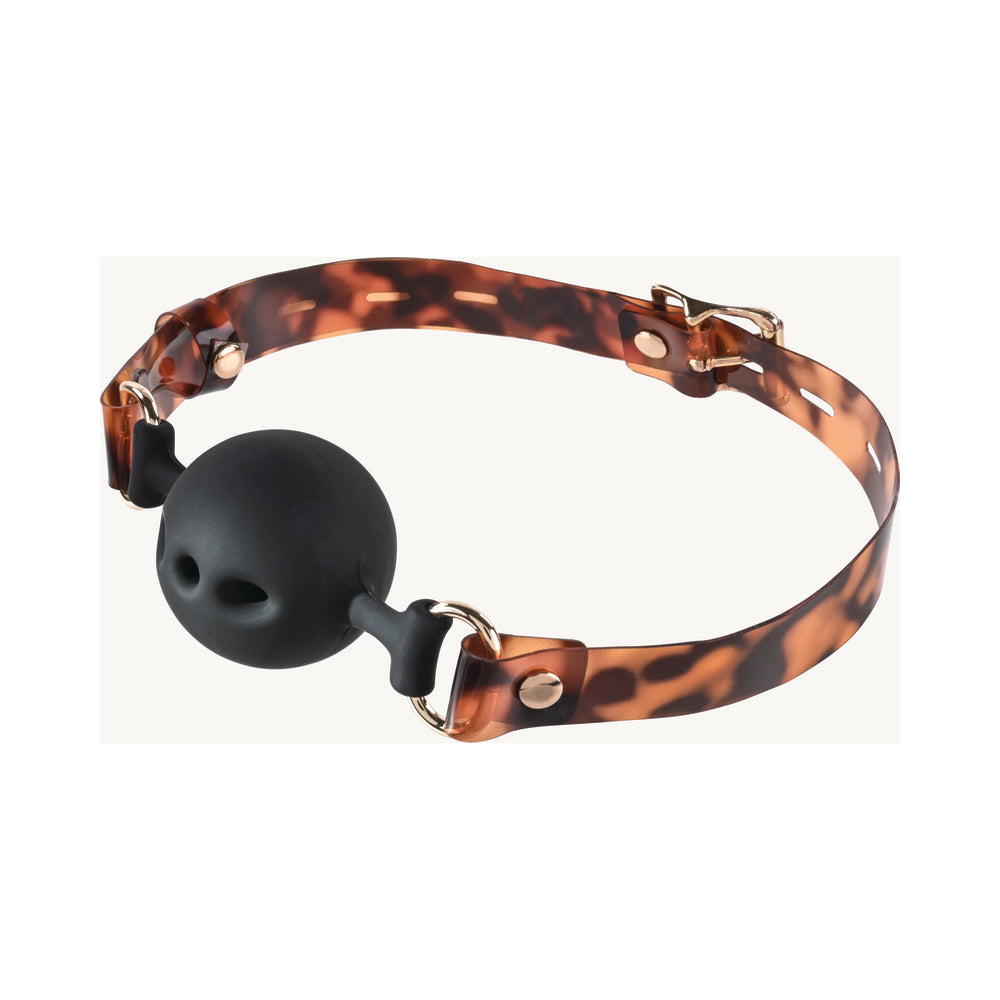 Sincerely, Sportsheets Amber Adjustable Silicone Breathable Ball Gag Tortoiseshell - Fantasies Boutique